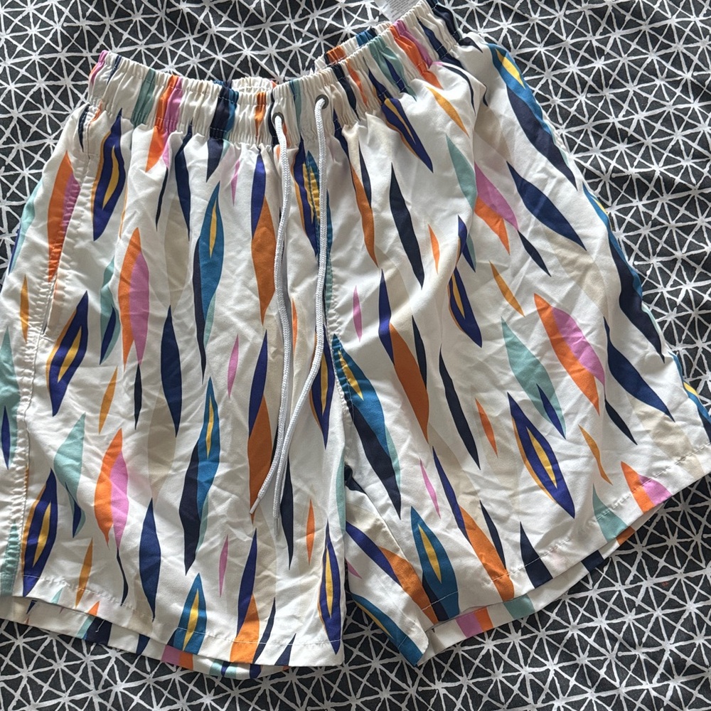 SHEIN Multicolor Abstract Men's Swim Trunks